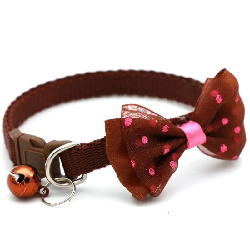 Litvibes Cat Collar With Bell,Kitten & Small Dog Soft Adjustable,Safe,Solid,Breakaway For Cats & Puppy Bow Design Pet Collar Br