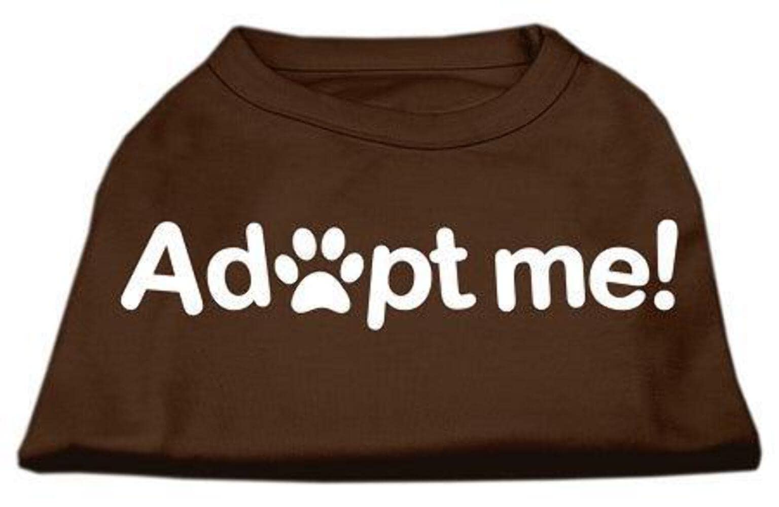 Pet Dog & Cat Shirt Screen Printed, "Adopt Me" Purple LG (10-14 lbs.)