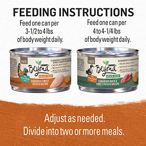 Purina Beyond Grain Free Wet Cat Food Pate Variety Pack Poultry 12ct VP - (2 Packs of 12) 3 oz. Cans