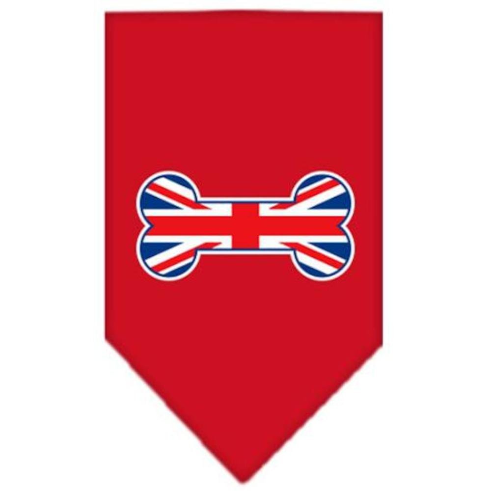 Mirage Pet Products Bone Flag UK Screen Print Bandana for Pets, Large, Red