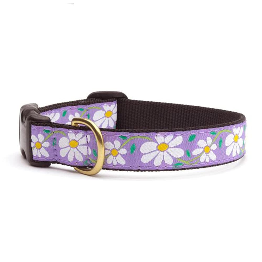 Up Country Daisy Pattern (Daisy Dog Collar, Large (15 To 21 Inches) 1 Inch Wide Width)