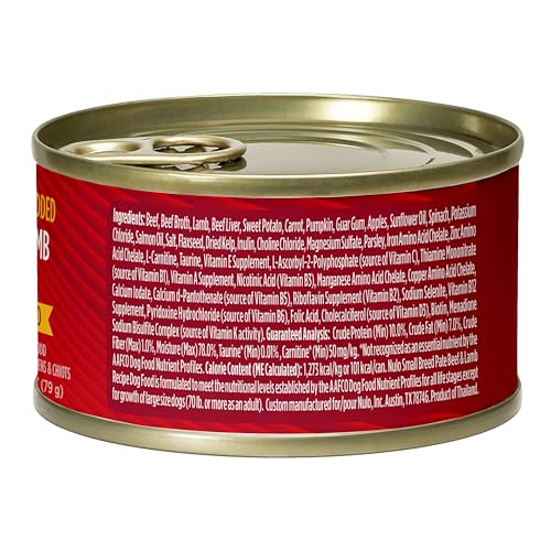 Nulo Grain-Free Small Breed Wet Canned Puppy & Dog Food, Beef and Lamb 2.8 Ounce, 12 Cans