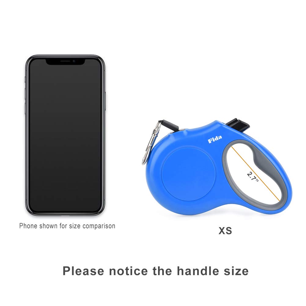 Fida Retractable Dog Leash X-Small Breed, 10 Ft Durable Pet Walking Leash For Extra Small Dogs/Cats/Small Animals Up To 18 Lbs, 360?Tangle Free, Blue
