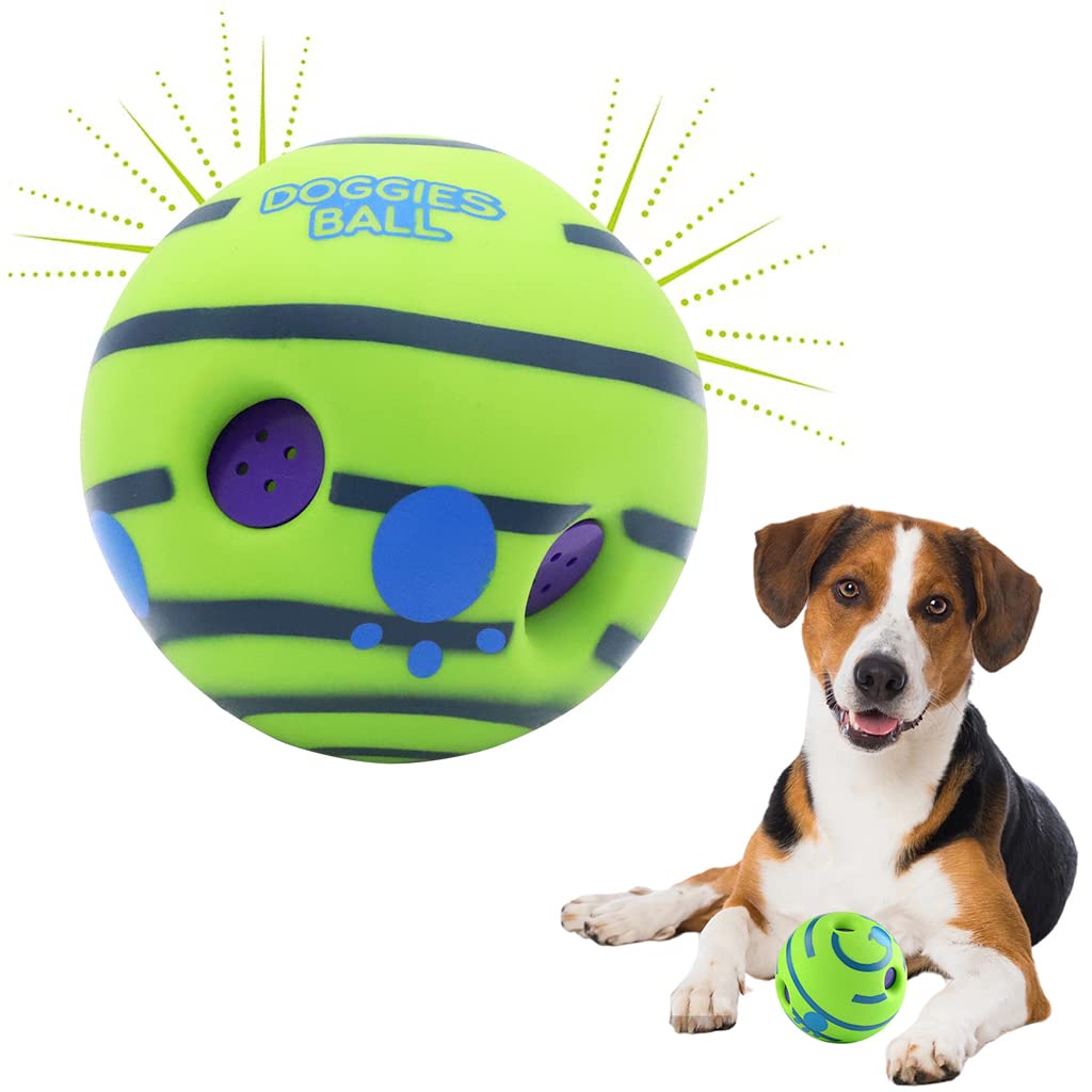 Kittupet 5.5 Inch Interactive Fun Bouncing Giggle Ball, Pvc Dog Molar Chew Ball Funny Pet Ball Chewing Toy Ball Toy For Dog Medi