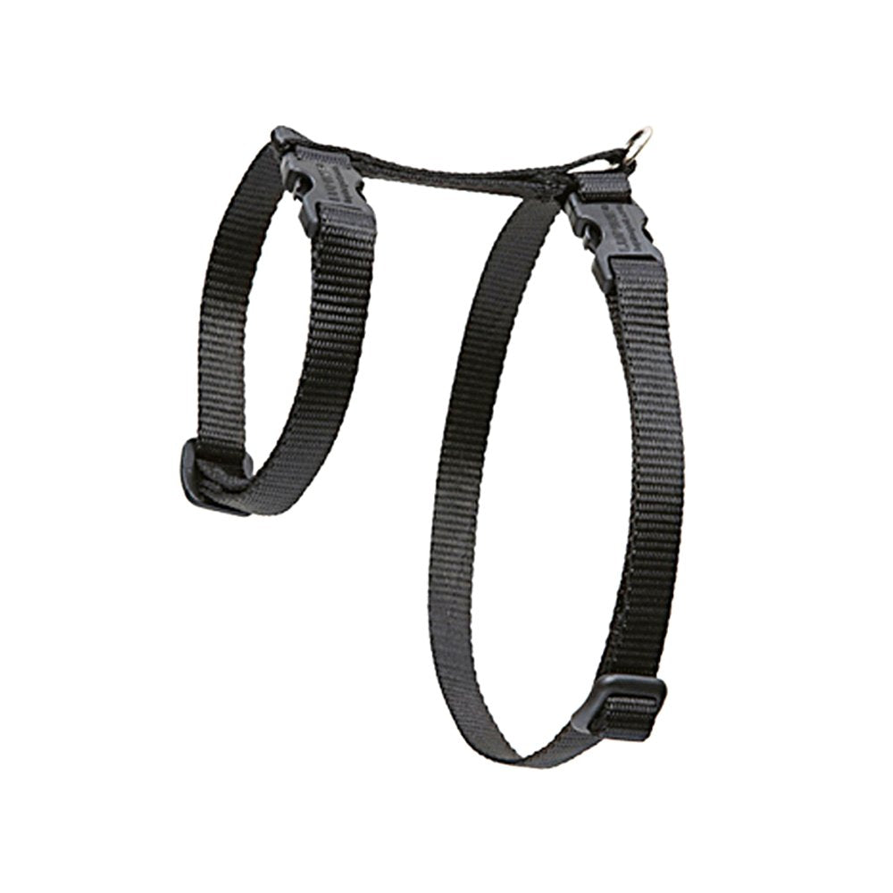LupinePet Basics 1/2 Black 9-14 H-style Harness for Small Pets