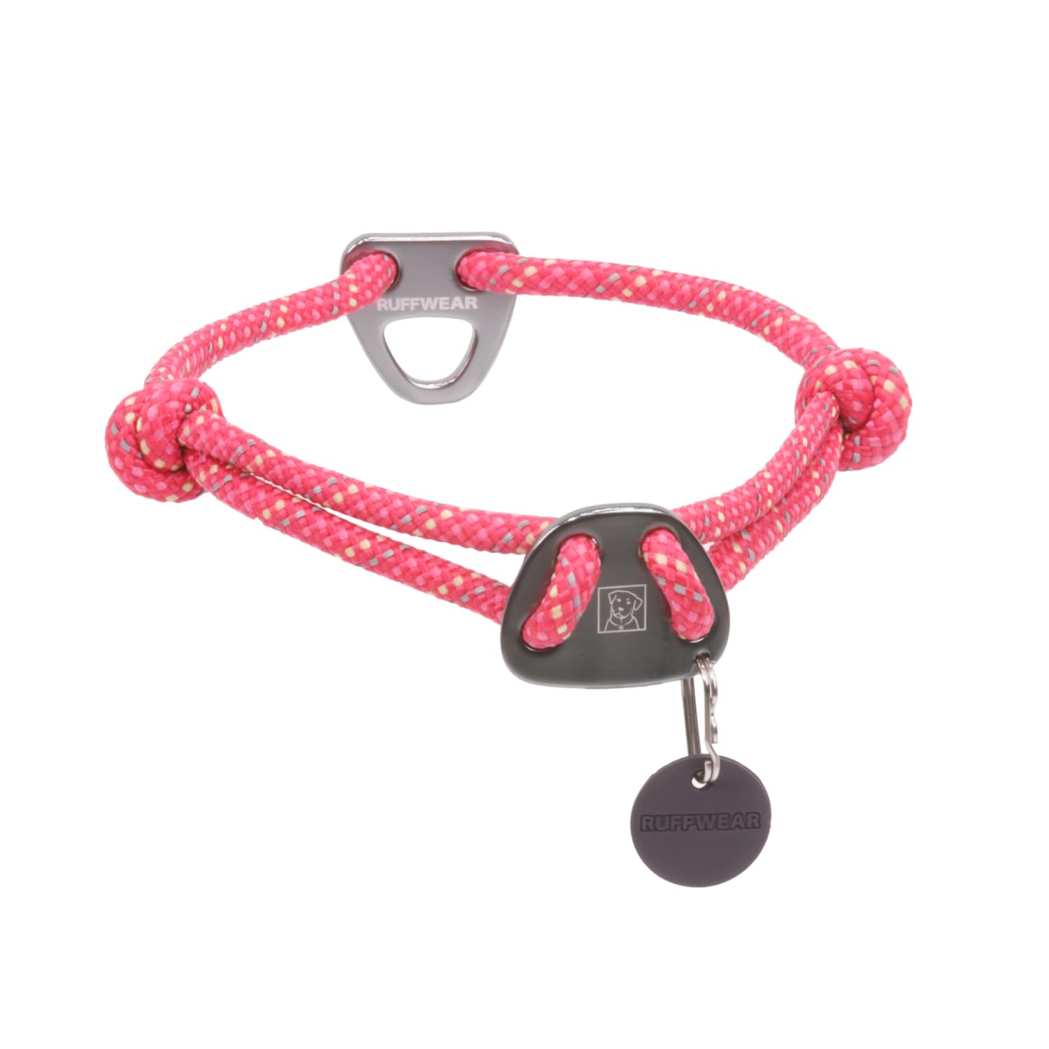 Ruffwear, Knot-A-Collar, Climbing Rope Dog Collar For Everyday Use, Pink, 20'-26'