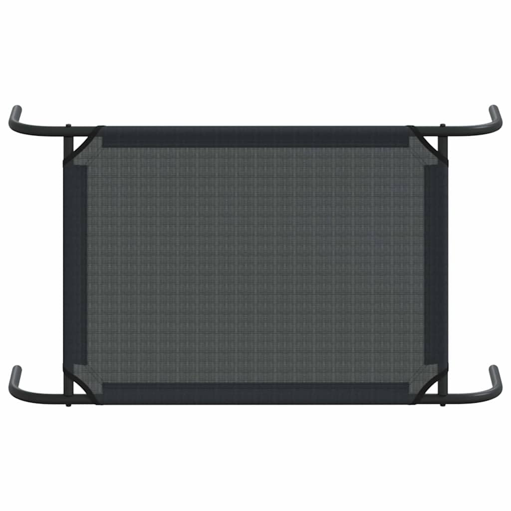 vidaXL Elevated Dog Bed Black S Textilene, 170661