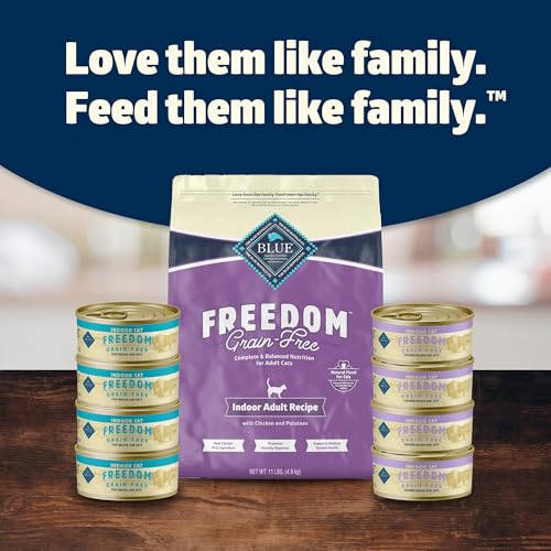 Blue Buffalo Freedom Grain-Free Adult Wet Cat Food, Complete & Balanced Nutrition for Indoor Cats, Made with Natural Ingredients