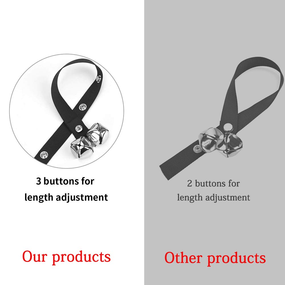 Luckyiren Upgraded Puppy Bells Dog Doorbells For Door Knob/Potty Training/Go Outside-Dog Bells For Puppies Dogs Doggy Doggie Pooch Pet Cat For Dog Lovers-Premium Quality-3 Snaps For Length Adjustment