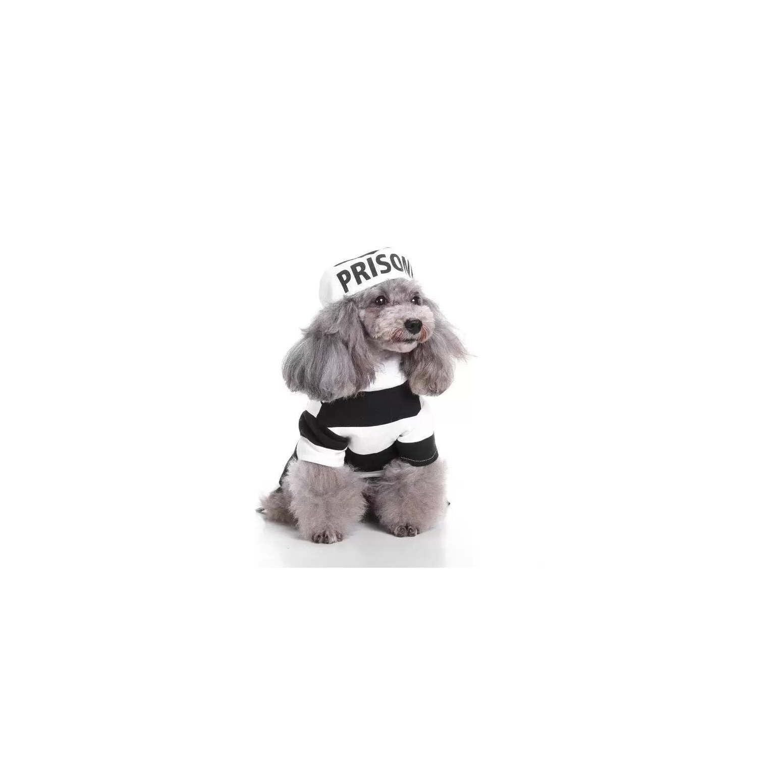 Pet Life Striped Retro Inmate Prisoner Pet Dog Costume Uniform(D0102HAXPJ7.)