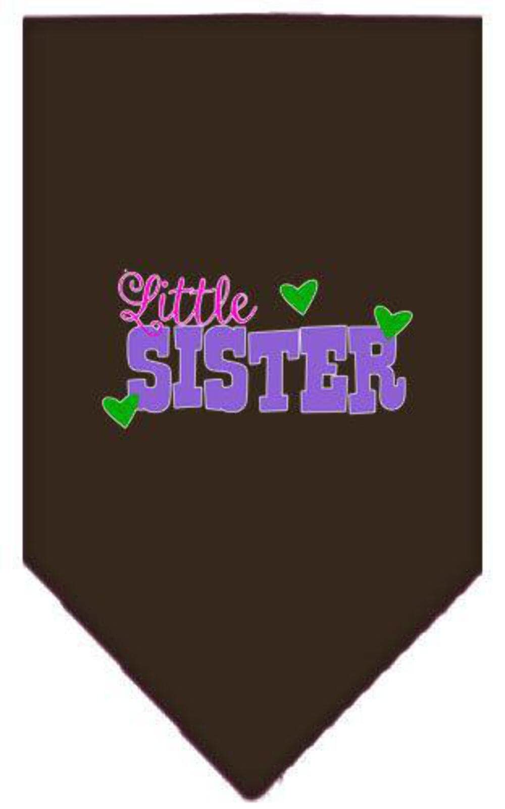 Mirage Pet Products Little Sister Screen Print Bandana Cocoa Small