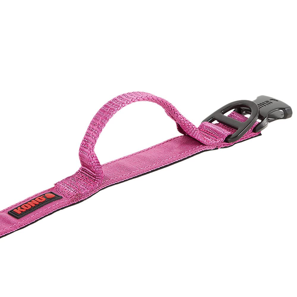 Kong Ultra Durable Padded Comfort Handle Dog Collar (Large, Pink)