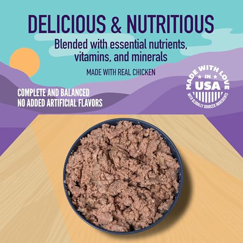 A Strong Heart Wet Dog Food, Savory Dinner with Chicken - 22 oz Cans (Pack of 12), Made in The USA with Real Chicken