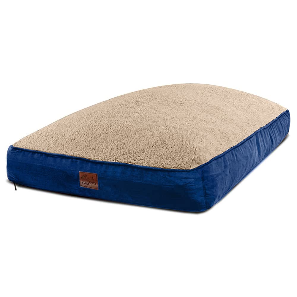 Floppy Dawg Extra Large Dog Bed With Removable, Washable Cover And Waterproof Liner. Pillow Stuffed With Orthopedic Memory Foam Blend. Made For Big Dogs Up To 100 Pounds Or More.