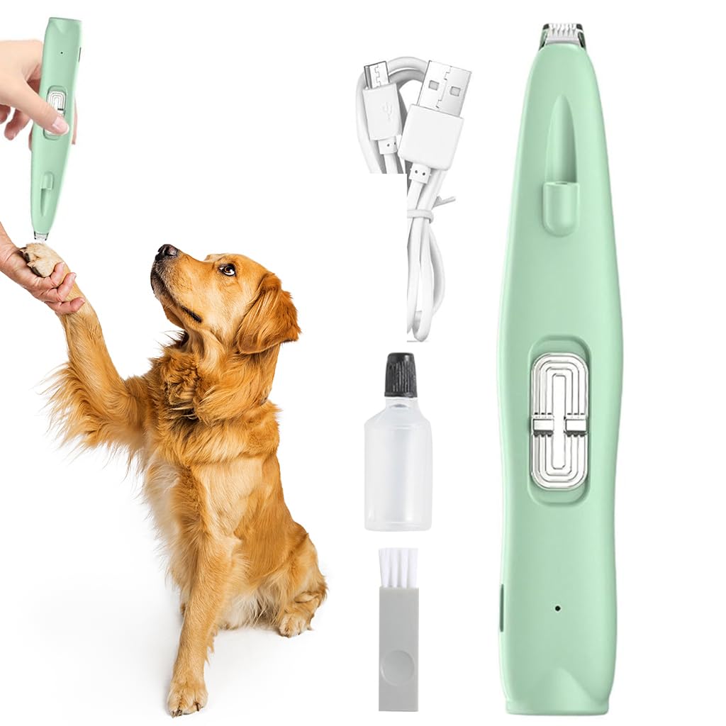 Qpets Low Noise Pet Grooming Trimmer, Dog Paws Hair Trimmer With Sanitary Attachment, Includes Cleaning Brush & Oil For Small Se