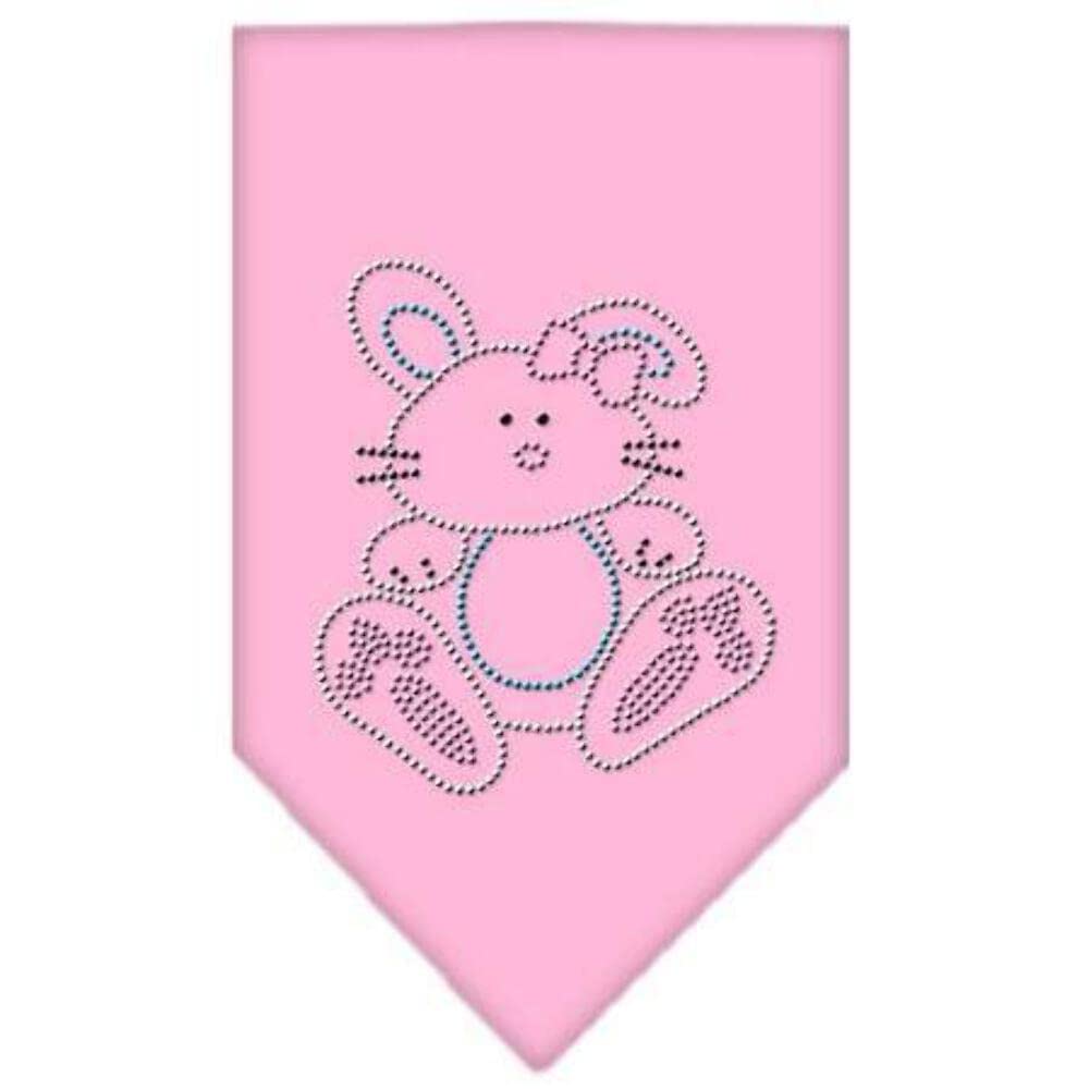 Pet and Dog Bandana Rhinestone, Bunny Bright Pink Large