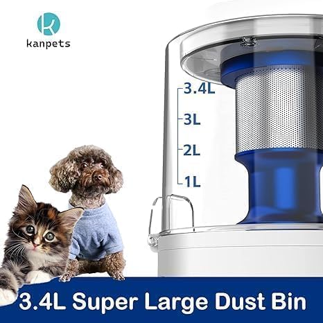 PROMOMO Pet Grooming Kit with 3.4L Oversized Vacuum Suction - 99% Pet Hair Removal - Professional Dog Clippers & Shedding Tools