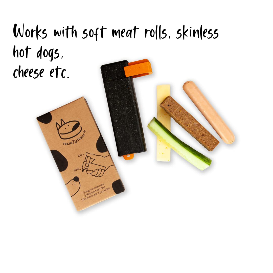 Handheld Dog Treat Dispenser, Offers a Treat (Max. diameter 3/4'') in a Clean and Safe Way, Easy 1 Hand Operation, Slices Small