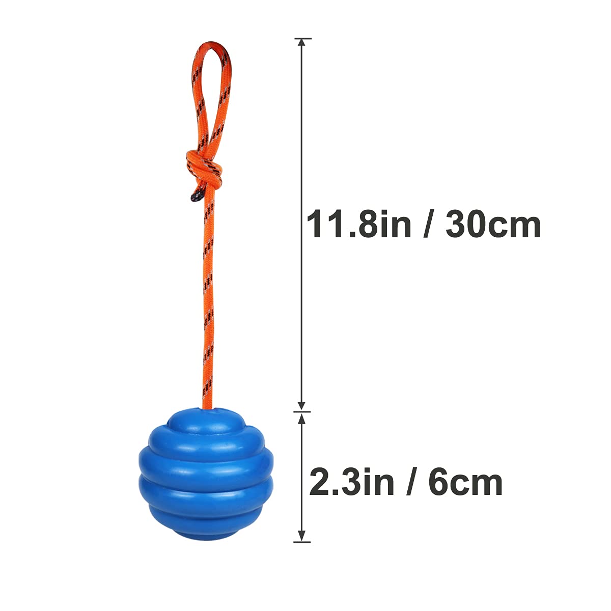Nevperish K9 Training Ball With Rope - Indestructible Dog Toy For Training, Pull, Throw, Tug And Fetch - Belgian Malinois Gifts