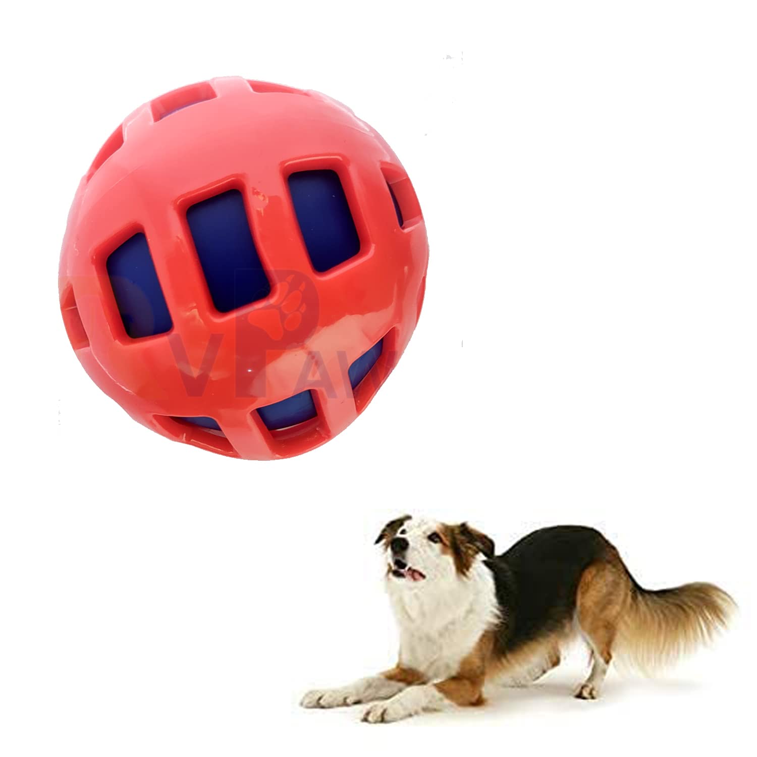 Rvpaws Latex Squeaky Rubber Football Toy For Puppy, Dog And Cat  Color May Vary (Large) With Squeaky Sound.