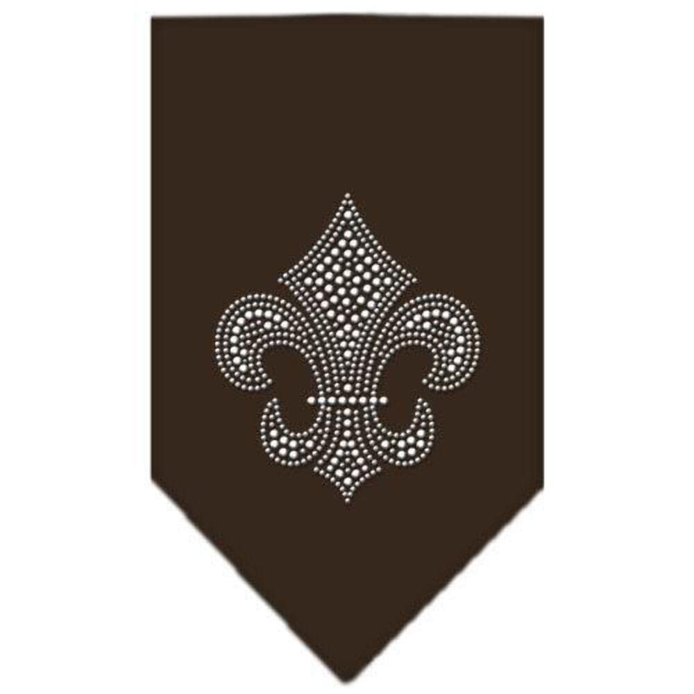 Pet and Dog Bandana Rhinestone, Fleur De Lis Light Pink Small