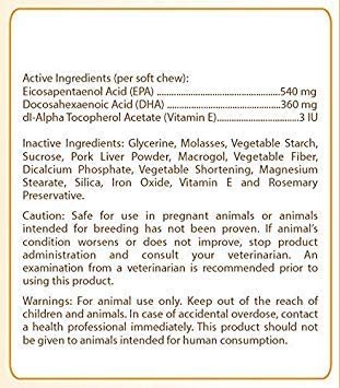 Healthy Breeds Tibetan Mastiff Omega HP Fatty Acid Skin and Coat Support Soft Chews 90 Count