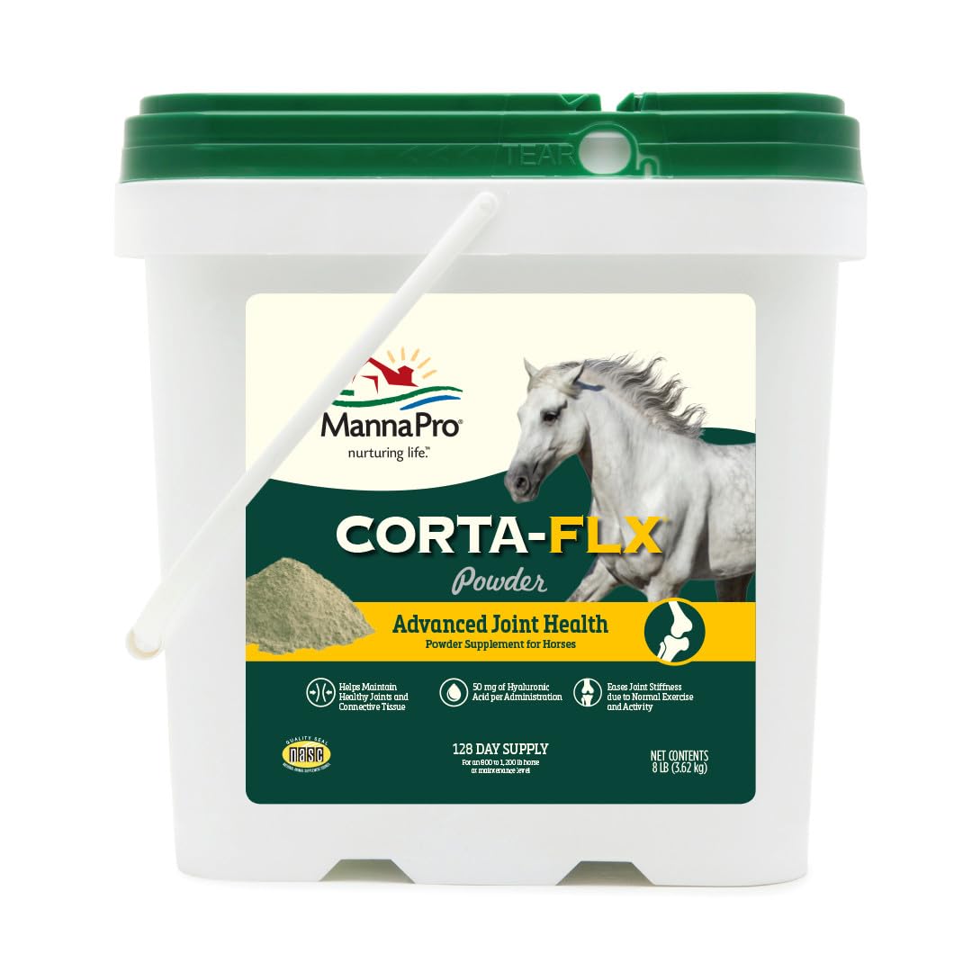 Manna Pro Corta-FLX Horse Equine Joint Supplement Powder - Quick & Effective Nourishment to Joints - 8 LB