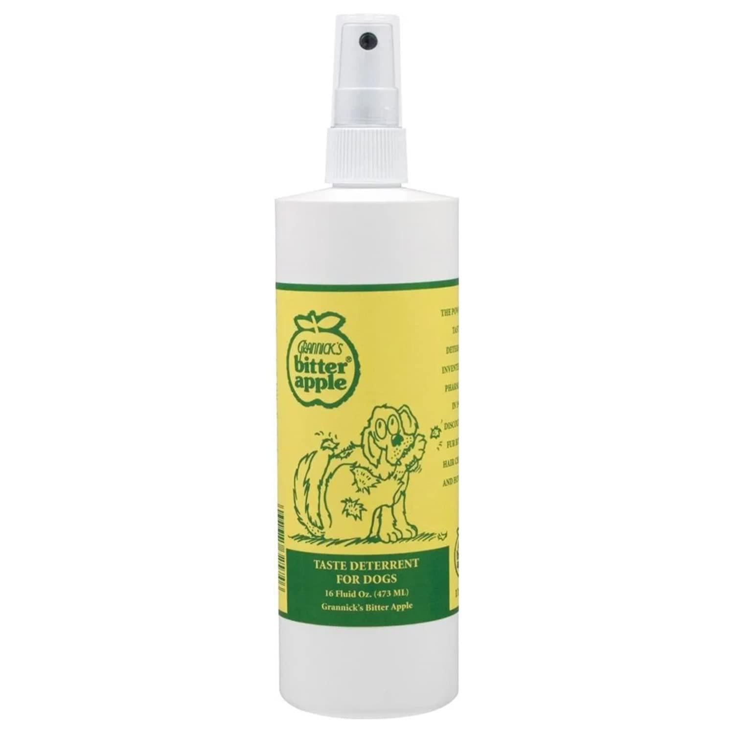 Grannicks Bitter Apple Taste Deterrent Spray Bottle for Dogs, 16 Ounces, Single