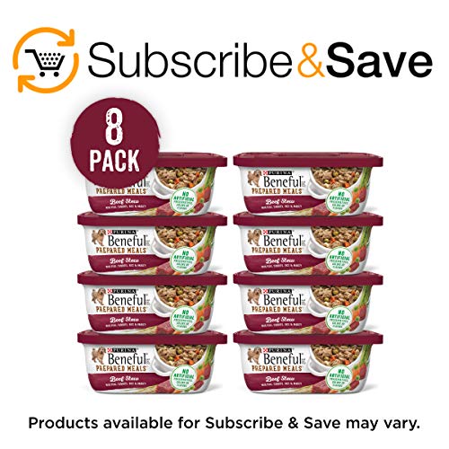 Purina Beneful Gravy Wet Dog Food, Prepared Meals Beef Stew - (8) 10 oz. Tubs