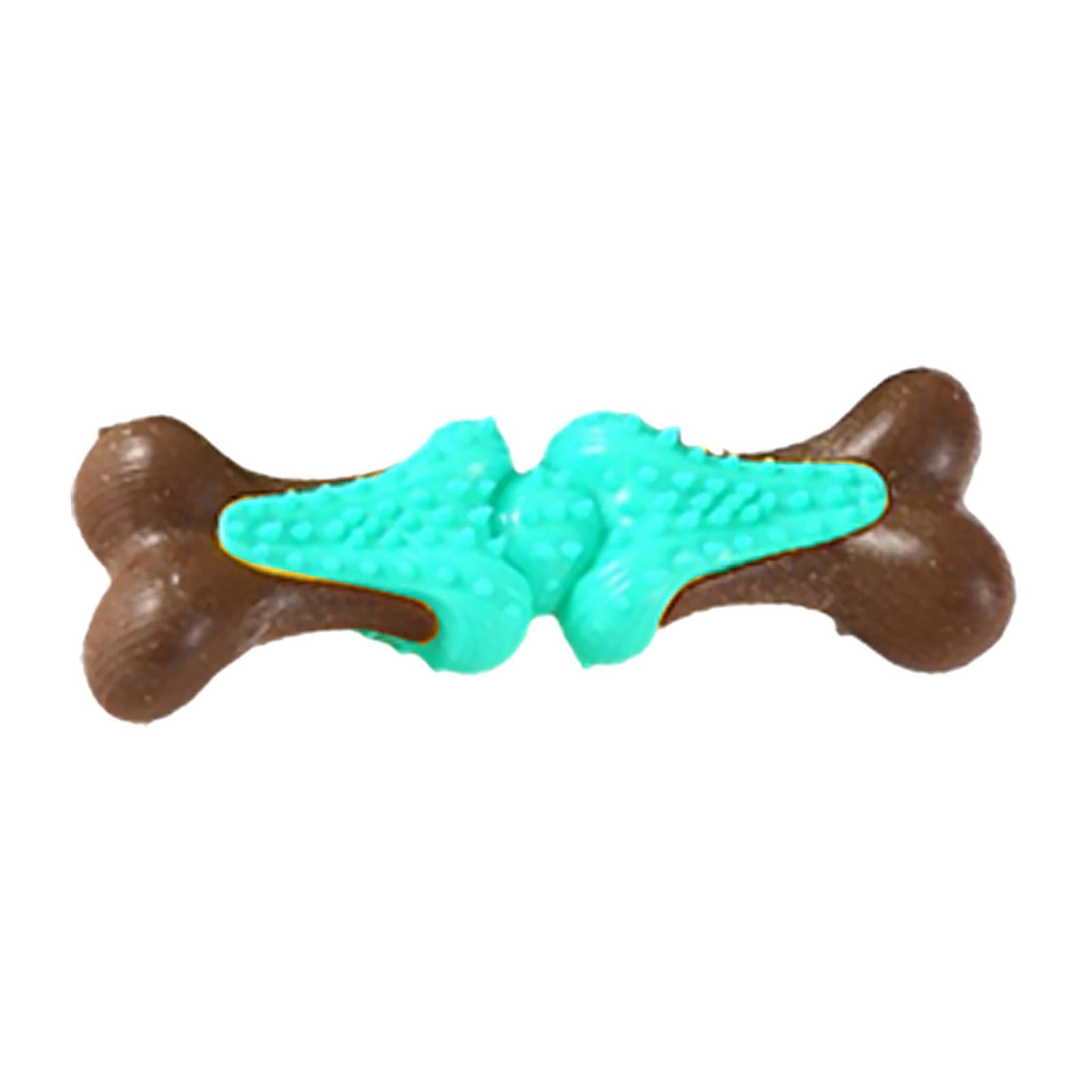 Myaddiction Dog Toys Bone Shaped Pet Exercise Puppy Teething Toy For Medium/Large Breeds Blue