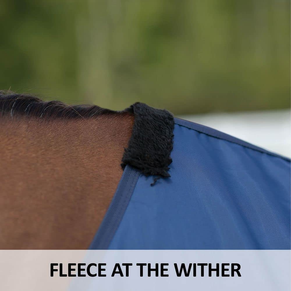 Dura-Tech Closed Front Nylon Horse Stable Sheet | Color Black | Size 72 | Everyday Use | Breathable 420D Nylon | Contour Cut | F
