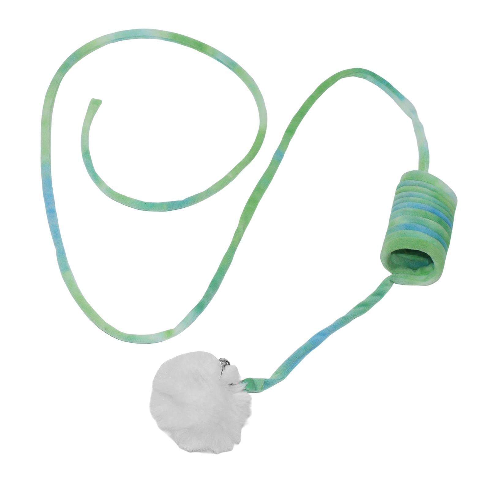 Heavenglow Hanging Ball Cat Toy Self Play Plush Ball Kitten Teaser Door Hanging Cat Toy Green | Cat Supplies