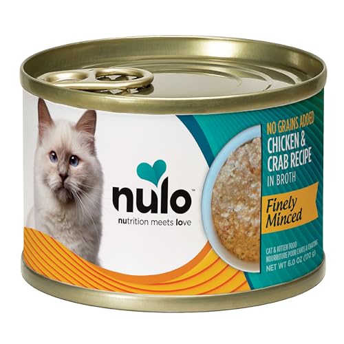 Nulo Finely Minced Chicken & Crab Flavor Wet Canned Cat Food, 6.0 Ounce (Pack of 8)