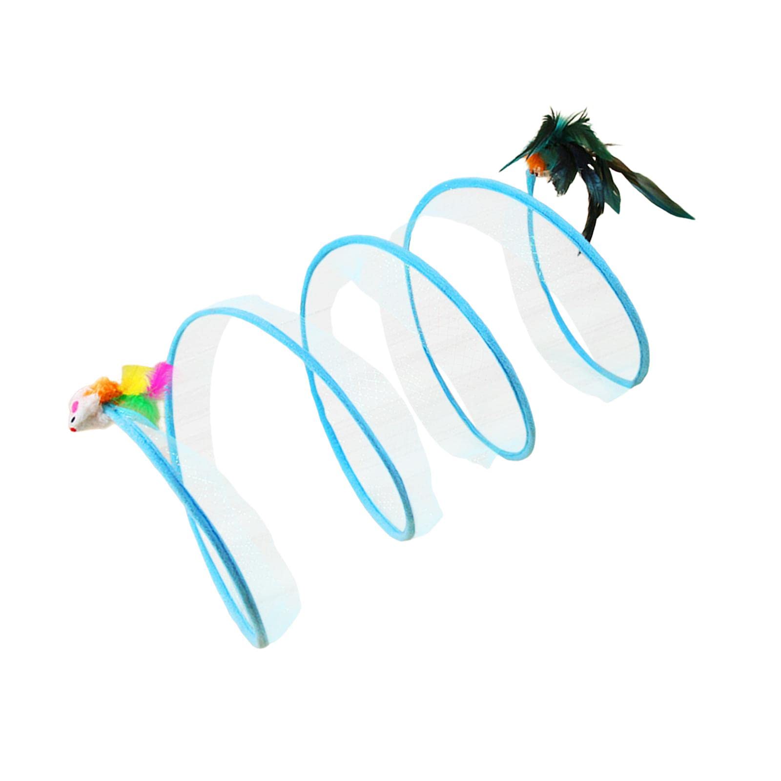 Calandis Kitten Tunnel Tube Interactive Cat Toy Kitten Exercising Folding Cat Tunnels Blue | Toys | Cat