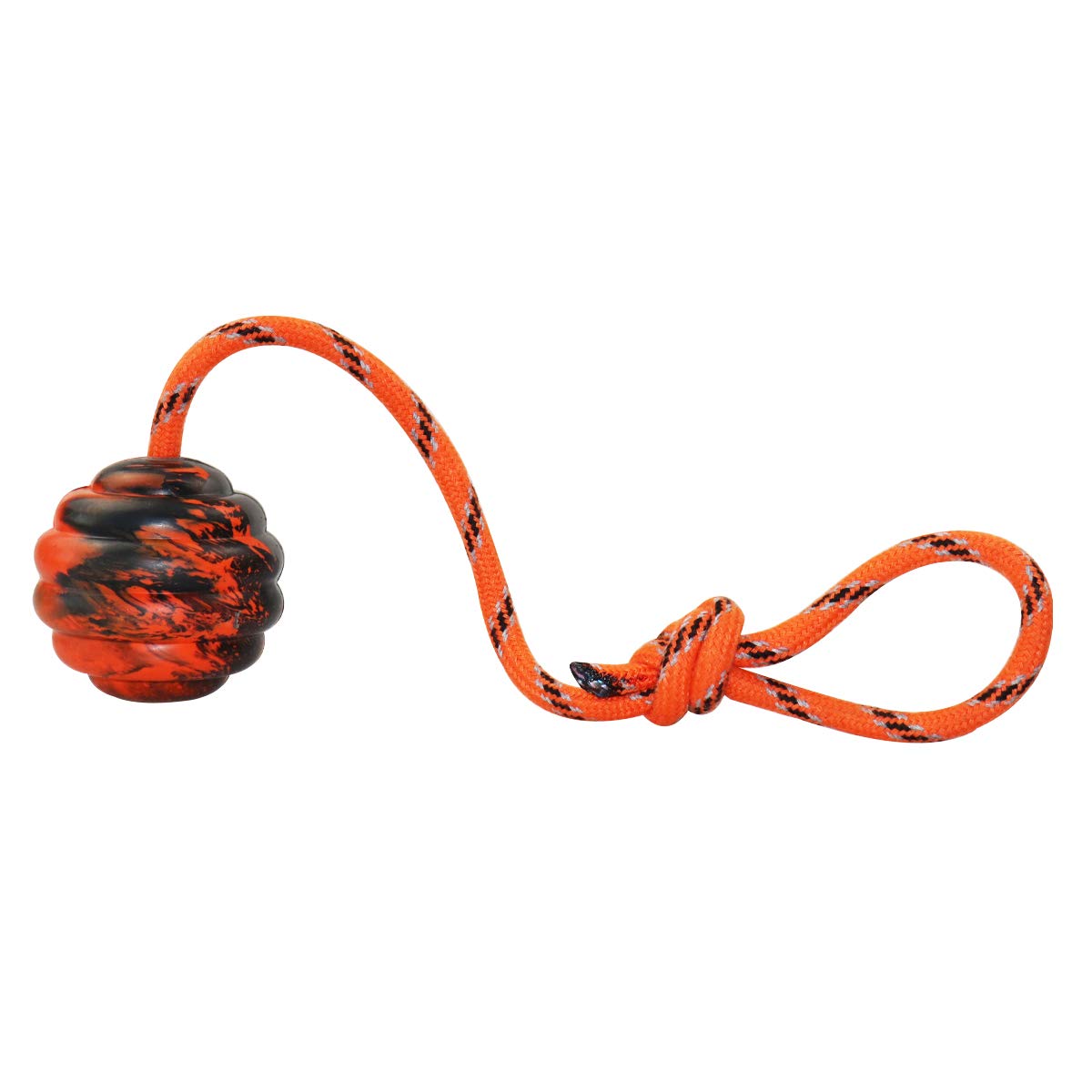 Nevperish K9 Training Ball With Rope Exercise And Reward Toy For Dogs - Indestructible Dog Toy Ball With Handle For Training Pul