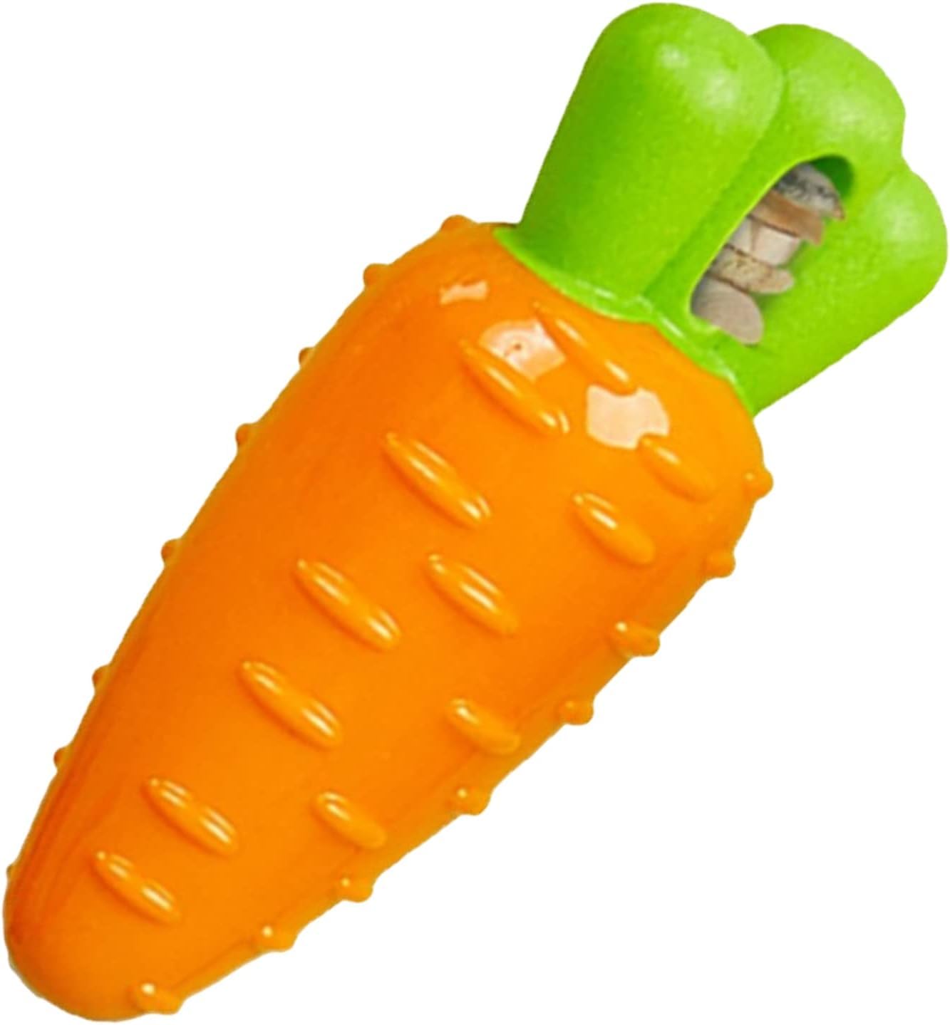 W9 Pet Products Interactive VeggieBites Series Carrot Squeaky Chew Toys For Small Dog & PuppiesGood For Teeth & Gums|Floats On