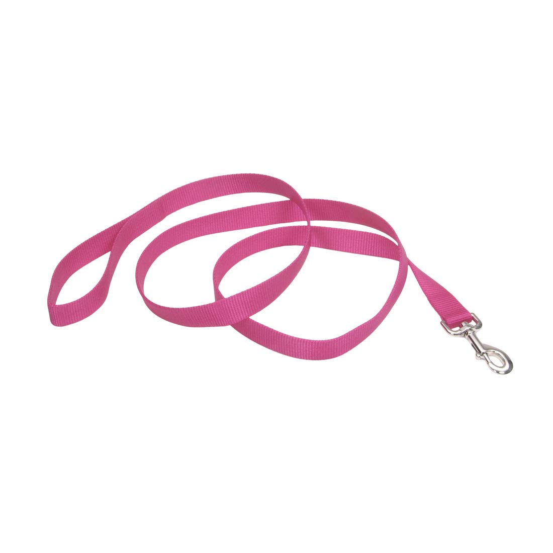 Coastal Pet Single-Ply Dog Leash - Sturdy Pet Leash - Comfortable & Stylish - Resists Fraying - Vibrant & Fade-Resistant Color - Neon Pink, 3/4' X 6'
