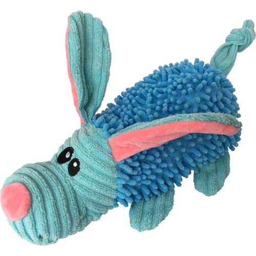 Durable Dog Plush Pastel Pals Toys With Squeakers And Crinkle In Multi-Size By Petlou New Desgin (Blue/Pink 2, 9' Pastel Pals Dog)