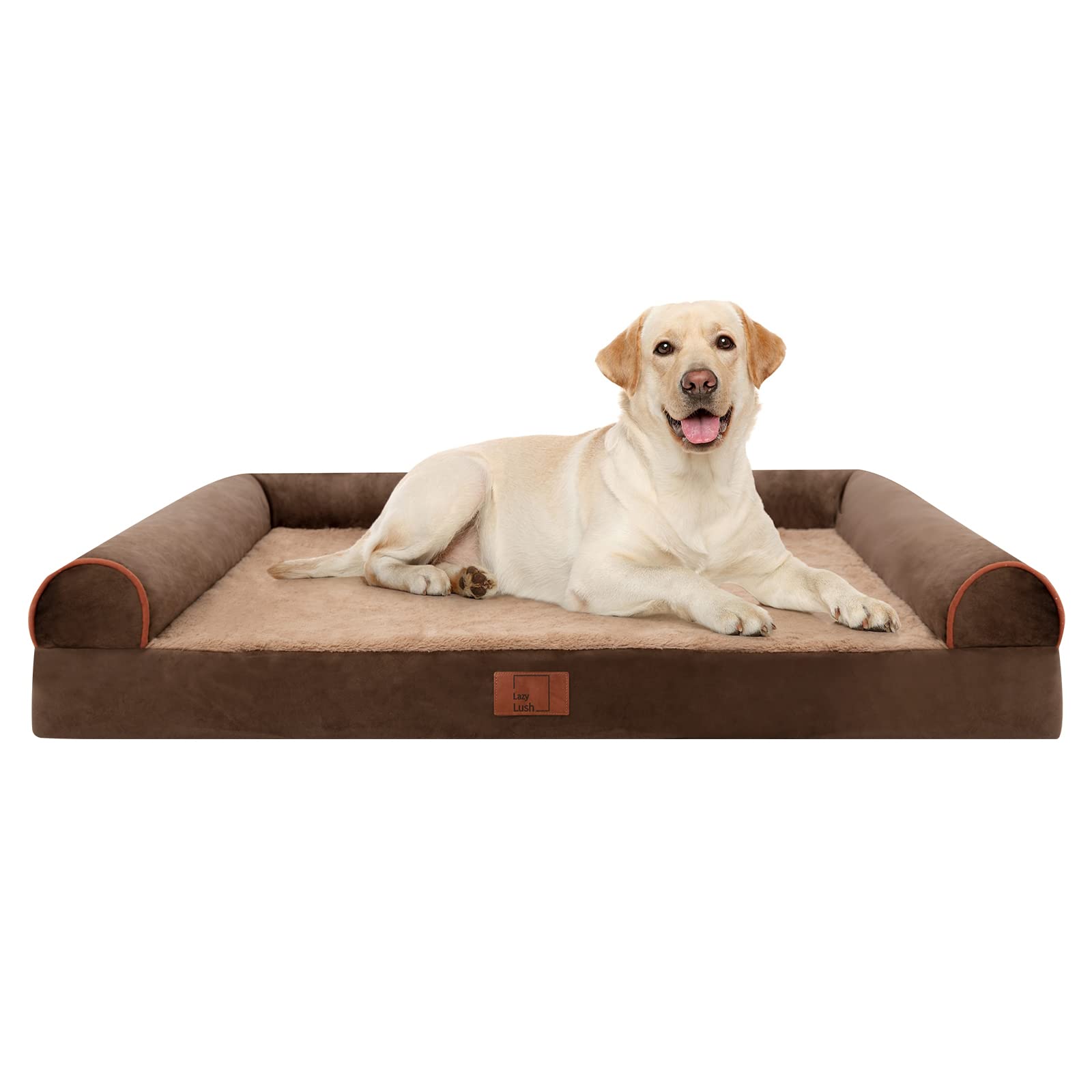 Lazy Lush Xl Orthopedic Dog Bed For Large Dogs, Waterproof Egg Crate Foam Dog Beds With Removable Washable Cover, Xlarge Pet Bed