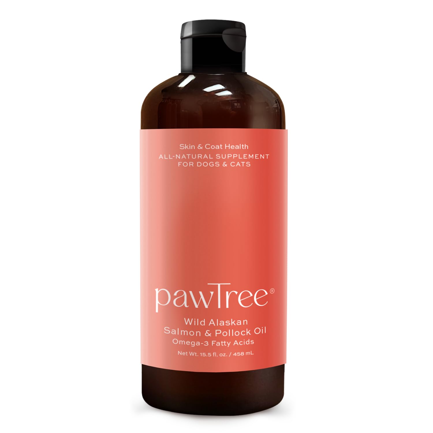 pawTree Salmon Oil-Dog and Cat Fish Oil Supplement-Ideal for excessive shedding control, seasonal allergies, itch relief, dry, i