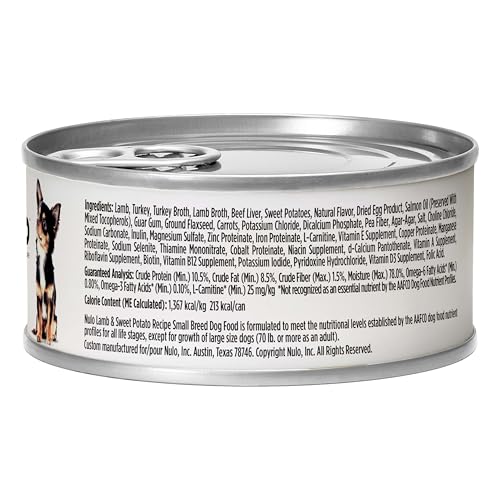 Nulo Small Breed Grain-Free Lamb & Sweet Potato Recipe Adult Wet Canned Dog Food 5.5 Ounce, 24 Cans