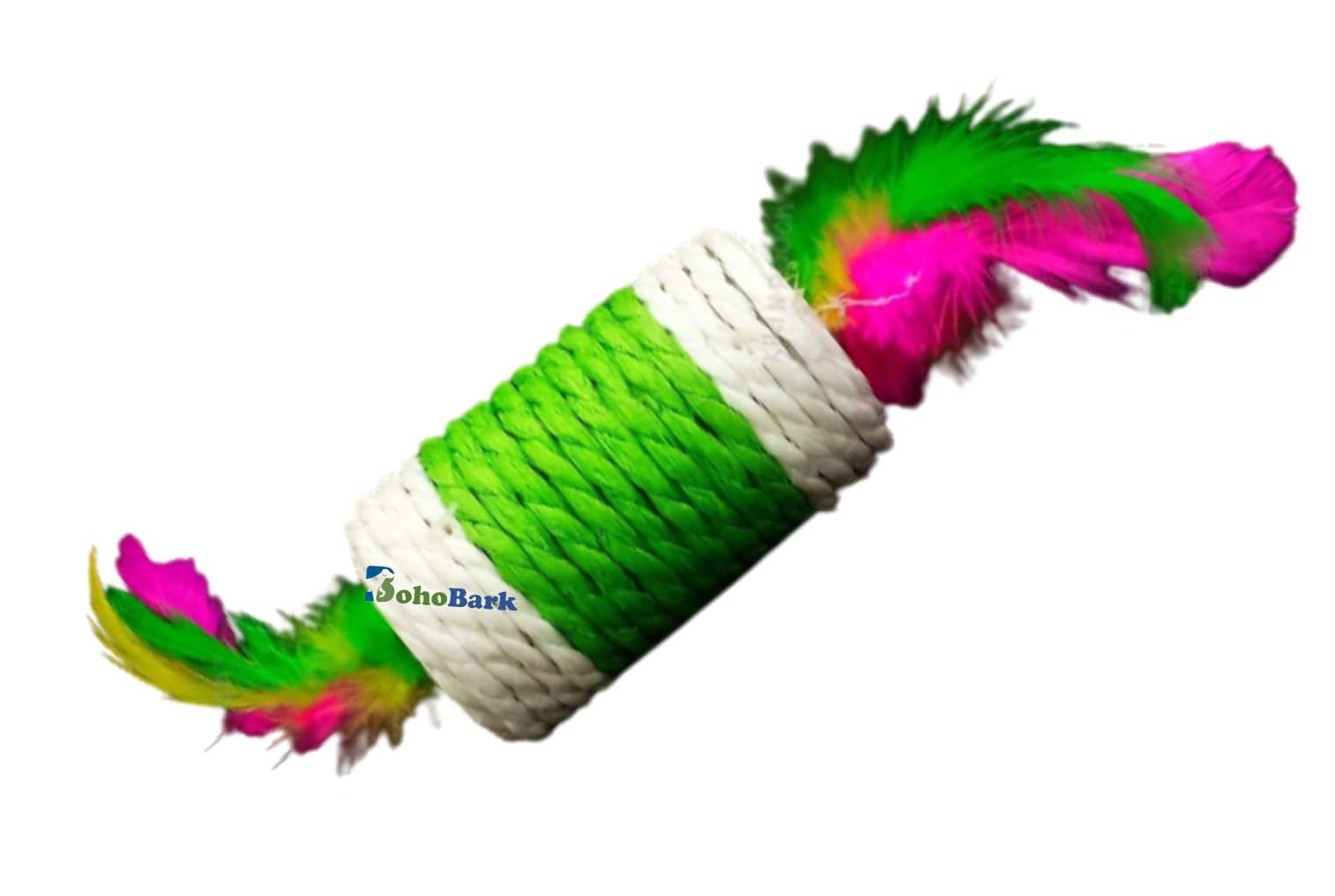 Bohobark Cat Scratch Wheel Sisal Candy Roller Cat Toy Molars Practicing Claws Colorful Feather Beaded Cat Toy For Pet Dogs Puppy