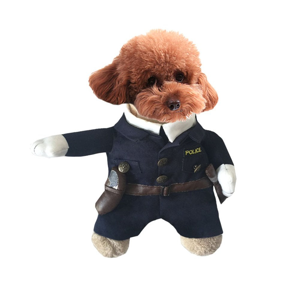Nacoco Pet Policeman Costumes Dog And Cat Halloween Suits (X-Large)