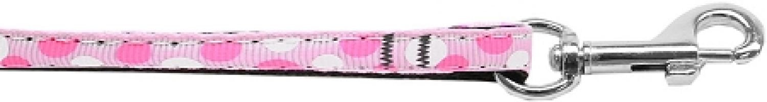 Mirage Pet Products Confetti Dots Nylon Collar Leash, 3/8" by 4', Light Pink