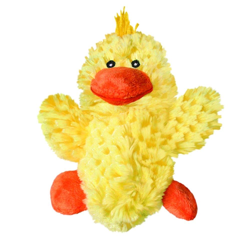 Kong - Plush, Low Stuffing Squeak Duck Dog Toy - Replacement Squeaker Included- For Small Dogs