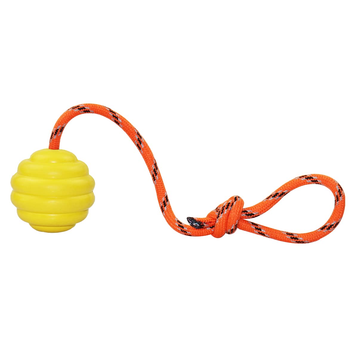 Nevperish K9 Training Ball With Rope, Exercise And Reward Toy For Dogs - Indestructible Dog Toy Ball With Handle For Training Pu