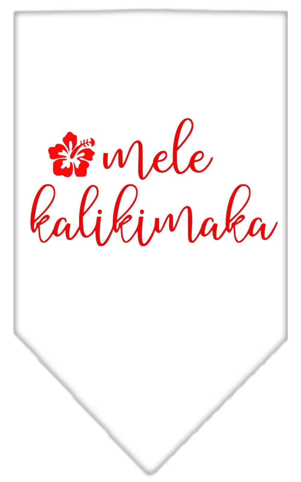 Christmas Pet and Dog Bandana Screen Printed, "Mele Kalikimaka" Cocoa Small