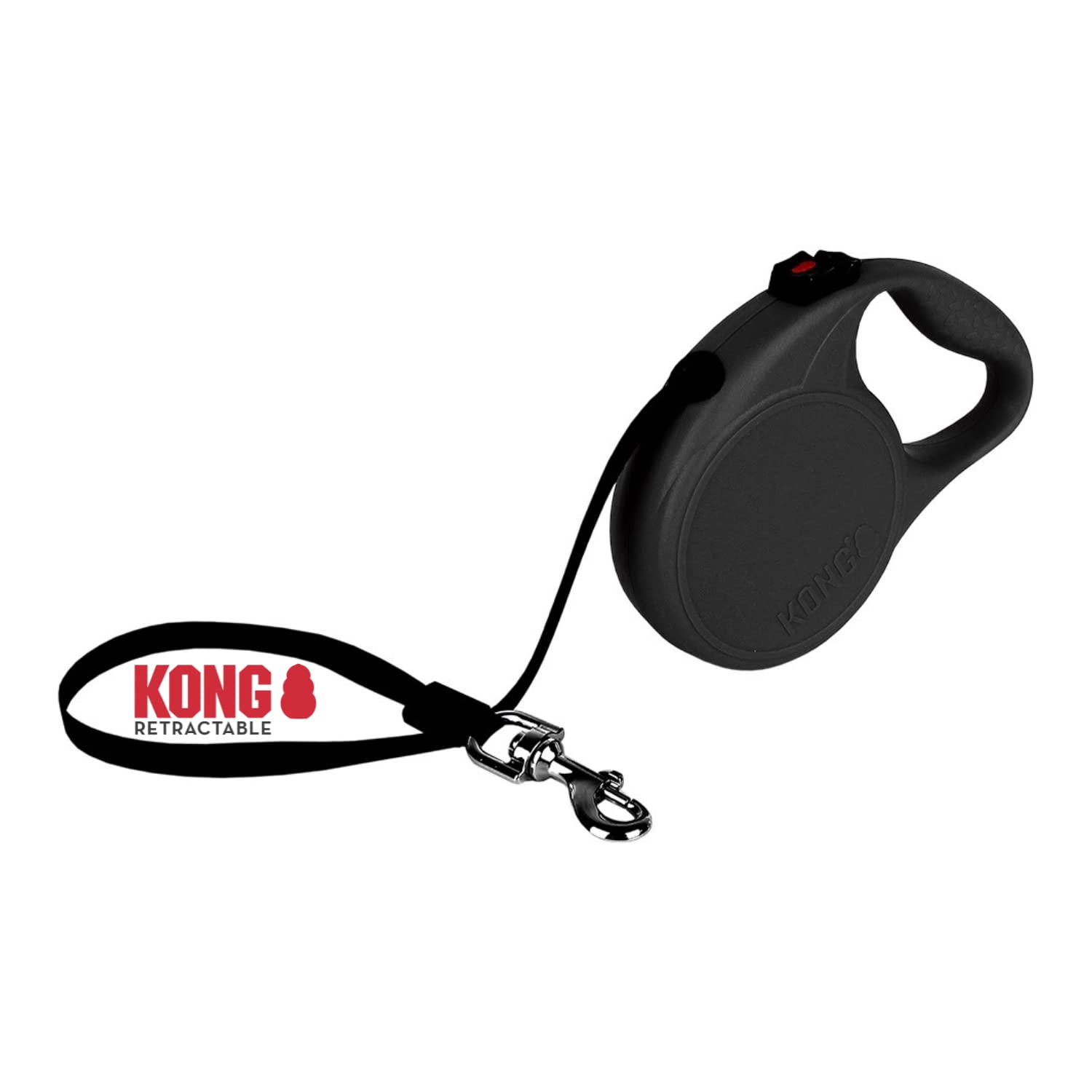 Alcott Kong Retractable Trail, Large, Black, 16' Long