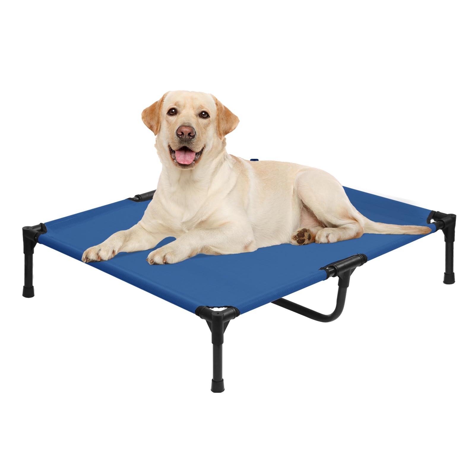 Outdoor Elevated Dog Cots Beds For Large Dogs, Cooling Travel Dog Hammock Bed With Breathable Mesh, Chew Proof Pet Bed With Stab
