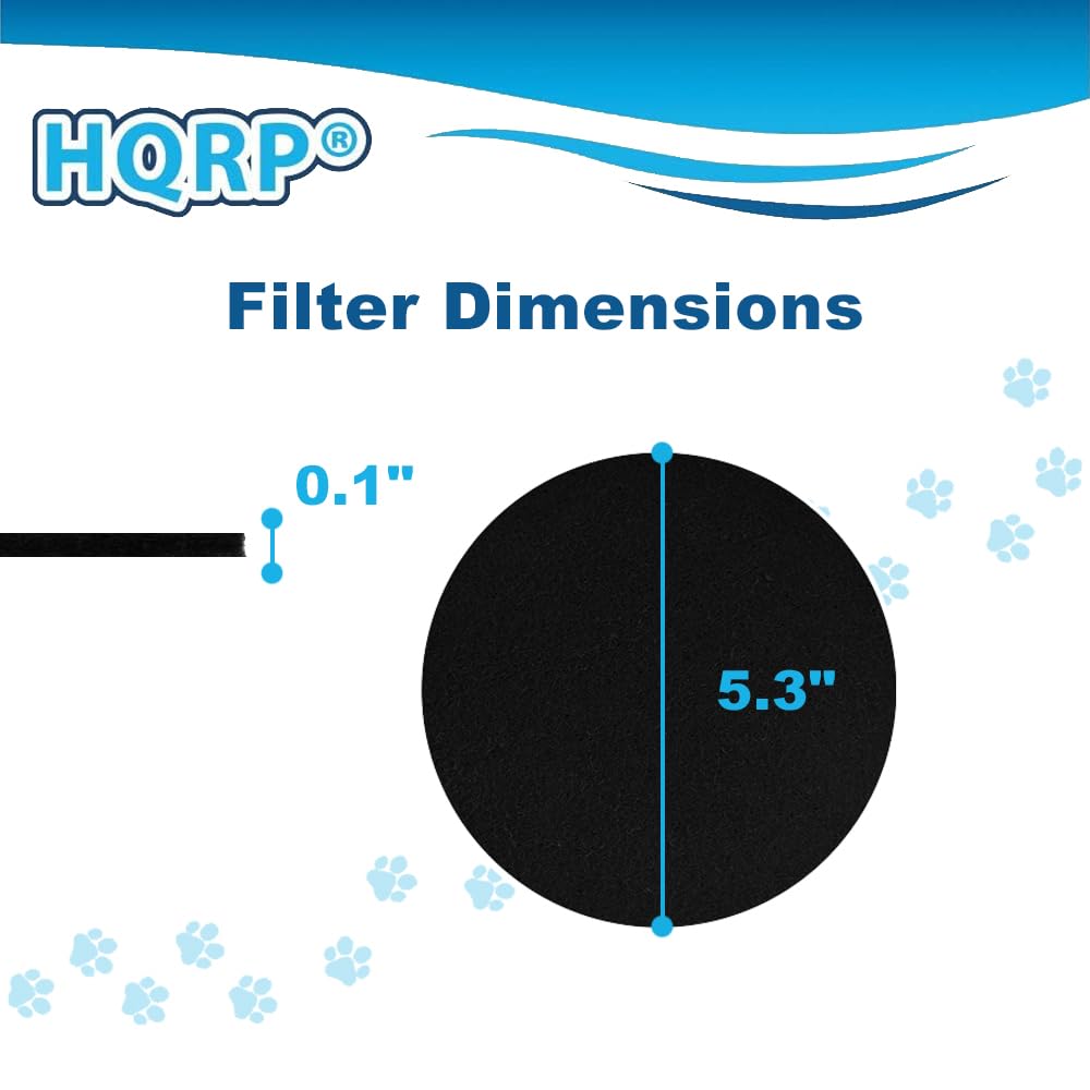 Hqrp 4-Pack Cat Litter Box Replacement Carbon Filters Compatible With Petmate Booda Dome Covered Litter Box, Activated Carbon Ch
